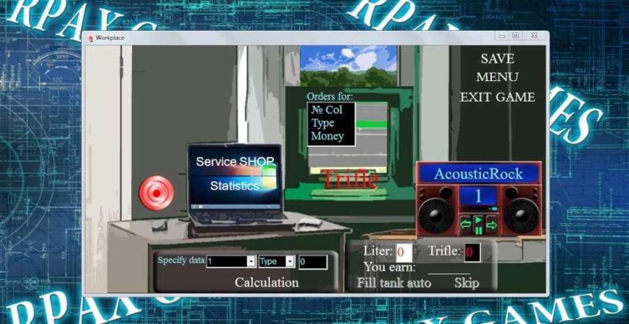 Simulator gas station 